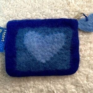 Streamline "Heartfelt" Lamb's Wool Zippered Purse